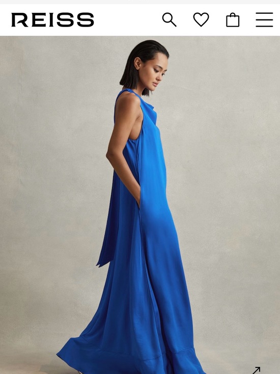 Reiss Dresses & Skirts - Reiss Royal Blue Sleeveless Silk Maxi Dress